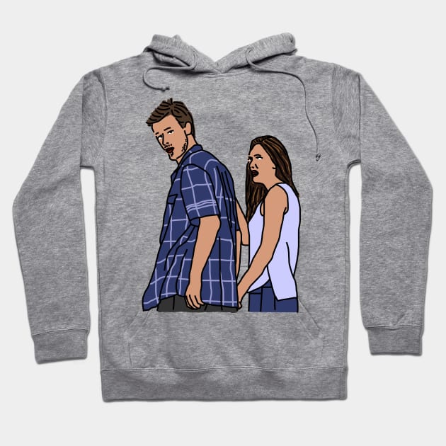 Distracted Boyfriend Meme The Couple Hoodie by ellenhenryart